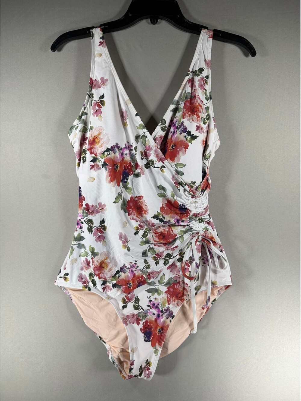 Niptuck Swim Floral One Piece Swimsuit with Side Tie Size  US 8